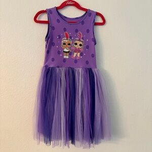 L.O.L. Surprise! Purple Tulle Kids Costume Dress Size S 6/6x